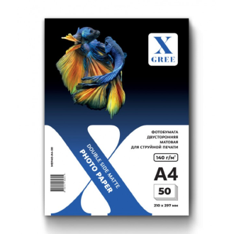 Фотобумага А4, 140 г/<wbr>м2, 50л., матовая, двухсторонная, для струйной печати, X-GREE (MD140-A4-50) - Officedom (1)
