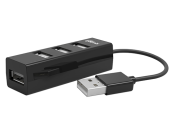 Расширитель USB 2.0 Ritmix CR-2402, Hub 4 порта, черный | OfficeDom.kz