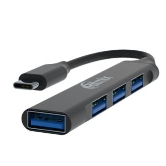 Расширитель USB 3.2 Ritmix CR-4401, Type-С, Hub 4 порта, металл - Officedom (1)