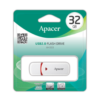 Флэш-накопитель Apacer AH333 AP32GAH333W-1, USB 2.0, 32GB, белый - Officedom (3)