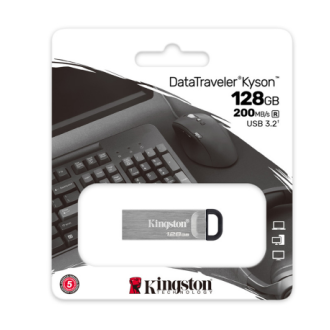 Флэш-накопитель Kingston DTKN/<wbr>128GB, 128GB , серебристый - Officedom (3)