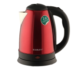 Чайник электрический Scarlett SC-EK21S76, 2л, 1800Вт, метал. корпус, красный | OfficeDom.kz