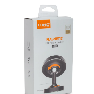 Держатель для телефона автомобильный, LDNIO Magnetic MG08 Магнитный, черный - Officedom (3)