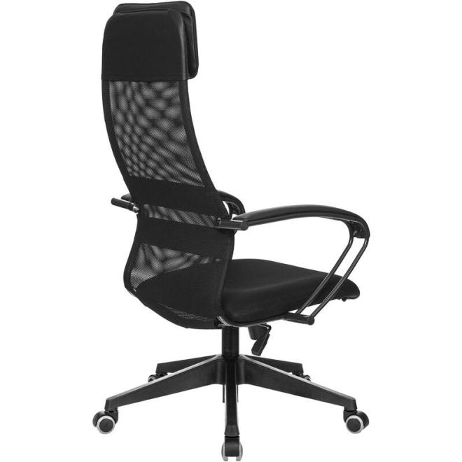 Кресло для руководителя easy chair 655 lt черное сетка ткань пластик