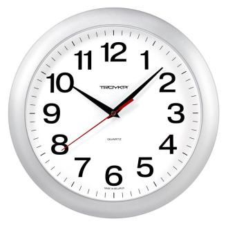 Часы настенные Troyka 11170100, d-290 мм, серебристый - Officedom (1)