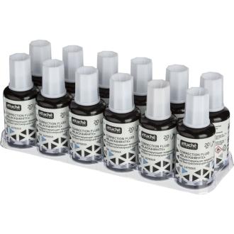 Корректирующая жидкость с кисточкой, 20 мл, на быстросохнущей основе, Attache Selection Black & Whit - Officedom (4)