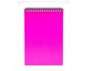 Блокнот на спирали Hatber DIAMOND NEON, пластиковая обложка, А5, 80 л., розовый, клетка (036154) | OfficeDom.kz