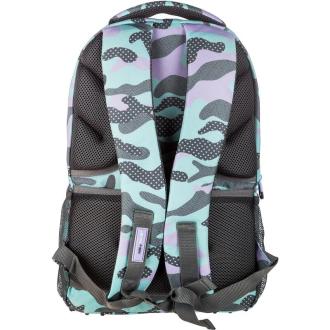Рюкзак школьный, 45х30х12см, бирюзовый, Milan Turquoise Camouflage - Officedom (3)