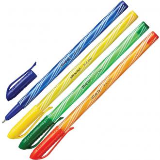 Ручка шариковая 0,4мм Economy, синий, корпус ассорти, Attache - Officedom (1)