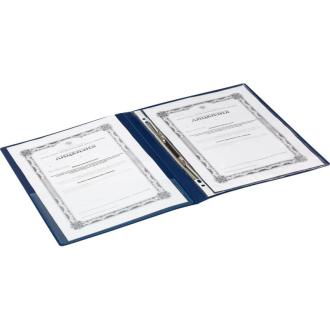 Папка-скоросшиватель с пружинным механизмом, 0,7мм, синий, Attache - Officedom (3)