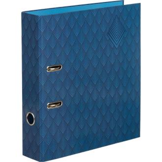 Папка-регистратор, А4, 75 мм, ламин.картон, синий, Комус Art Deco - Officedom (4)