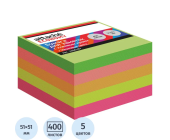Клейкие листки 51х51мм, 400л., 5 неоновых цветов, Attache Economy | OfficeDom.kz