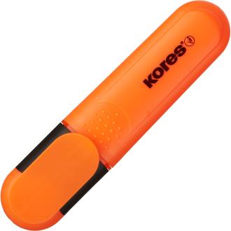 Маркер текстовый скошенный 0,5-5 мм, оранжевый, Kores Bright Liner Plus - Officedom (4)