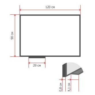 Доска настенная магнитно-маркерная 90х120см, лаковое покрытие, алюм. рама, Attache Economy Ultra Waterproof - Officedom (2)
