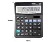 Калькулятор 16 разрядов, 208x160x48 мм, черный, ATC-222-16F | OfficeDom.kz