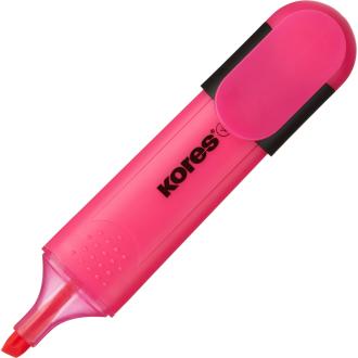 Маркер текстовый скошенный 0,5-5 мм, розовый, Kores Bright Liner Plus - Officedom (2)