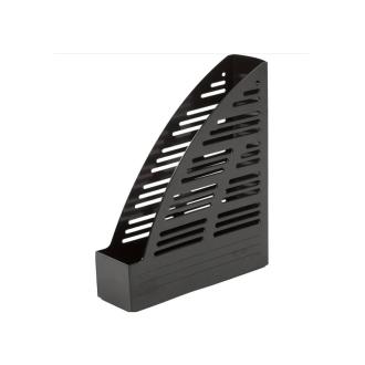 Лоток для документов, вертикальный, 70 мм, скругленный, черный, Attache - Officedom (1)