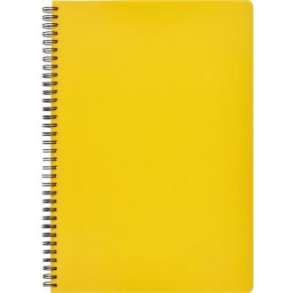 Бизнес-тетрадь на спирали А4, 96 л., клетка, тонированный блок, желтый, Attache Bright Colours - Officedom (1)