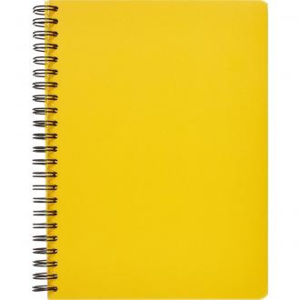 Бизнес-тетрадь на спирали А5, 96 л., клетка, тонированный блок, желтый, Attache Bright Colours - Officedom (1)