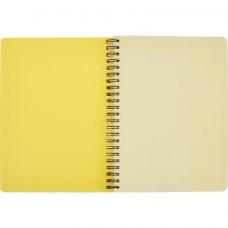 Бизнес-тетрадь на спирали А5, 96 л., клетка, тонированный блок, желтый, Attache Bright Colours - Officedom (2)