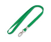 Шнурок для бейджа с металлическим карабином, зеленый | OfficeDom.kz