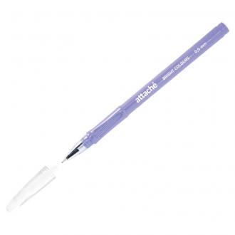 Ручка шариковая 0,5мм Bright Colours, синий, корпус фиолетовый, Attache - Officedom (1)