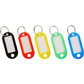 Брелок для ключа пластиковый, ассорти, 10 шт - Officedom (1)