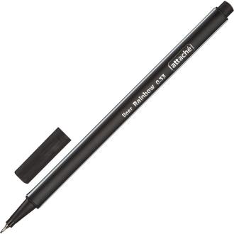Ручка линер 0,33мм Rainbow, трехгранный корпус, черный, Attache - Officedom (1)