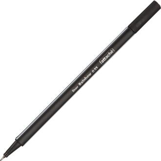 Ручка линер 0,33мм Rainbow, трехгранный корпус, черный, Attache - Officedom (3)