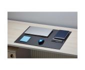 Подложка на стол с прозрачным покрытием 530x660 мм, черный, картон/ПВХ, Attache Economy | OfficeDom.kz