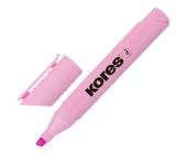 Маркер текстовый скошенный 0,5-5 мм, розовый, Kores High Liner Plus Pastel | OfficeDom.kz