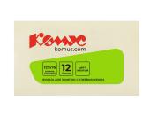 Клейкие листки 76х127мм, 100л., пастельно-желтый, Комус | OfficeDom.kz