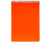 Блокнот на спирали А5, 80л., клетка, DIAMOND NEON, пластиковая обложка, оранжевый, Hatber (036155) | OfficeDom.kz