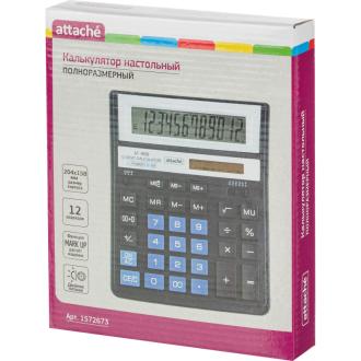 Калькулятор 12 разрядов, 204x158мм, темно-синий, Attache AF-888 - Officedom (1)