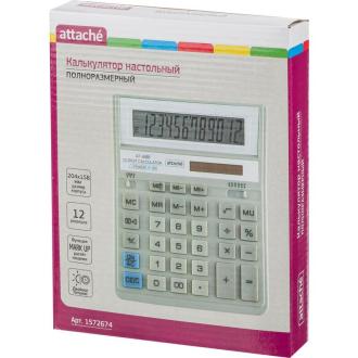 Калькулятор 12 разрядов, 204х158х32мм, белый, Attache AF-888 - Officedom (4)