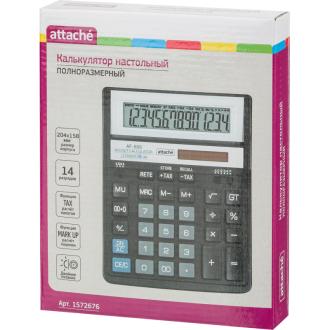 Калькулятор 14 разрядов, 204x158мм, черный, Attache AF-888 - Officedom (4)