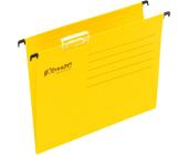 Папка подвесная А4+ (Foolscap), желтый, картон 224 г/м2, до 200 л., Комус | OfficeDom.kz