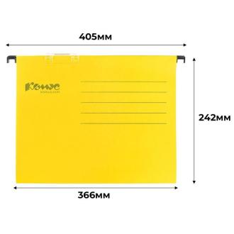Папка подвесная А4+ (Foolscap), желтый, картон 224 г/<wbr>м2, до 200 л., Комус - Officedom (2)