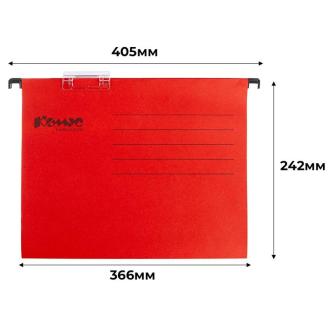 Папка подвесная А4+ (Foolscap), красный, картон 224 г/<wbr>м2, до 200 л., Комус - Officedom (2)