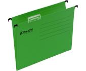 Папка подвесная А4+ (Foolscap), зеленый, картон 224 г/м2, до 200 л., Комус | OfficeDom.kz
