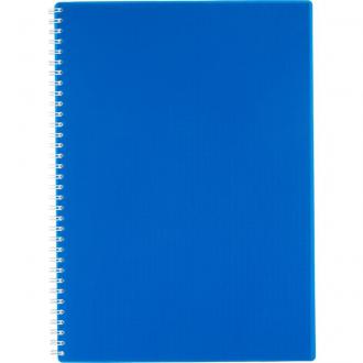 Бизнес-тетрадь на спирали А4, 96 л., клетка, пластиковая обложка, синий, Attache Economy - Officedom (1)