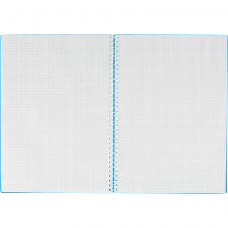 Бизнес-тетрадь на спирали А4, 96 л., клетка, пластиковая обложка, синий, Attache Economy - Officedom (2)