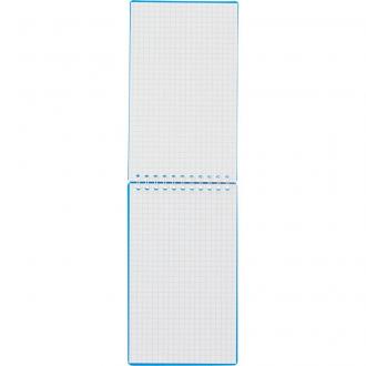 Блокнот на спирали 100х170мм, 80л., клетка, пластиковая обложка, синий, Attache - Officedom (2)