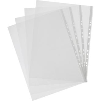 Файлы с перфорацией А3, 30мкр, вертикальные, прозрачные гладкие, 50шт, Attache - Officedom (1)