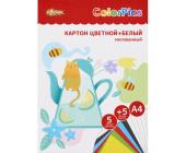 Набор цветного и белого картона А4, 5л., 5цв.+ 5л., мелованный, ColorPics | OfficeDom.kz