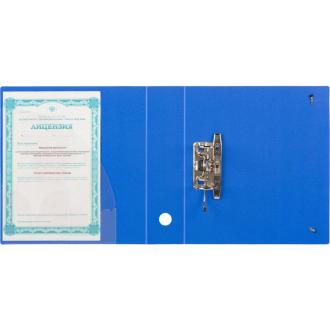 Папка-регистратор, А4, 80 мм, полифом, на резинке, синий, Attache - Officedom (4)
