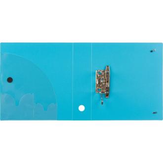 Папка-регистратор, А4, 80 мм, полифом, на резинке, голубой, Attache - Officedom (4)