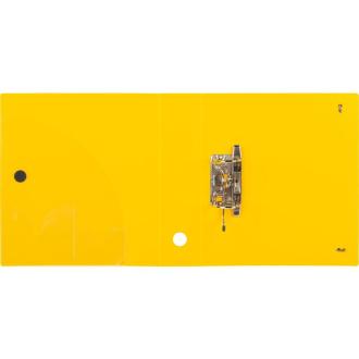 Папка-регистратор, А4, 80 мм, полифом, на резинке, желтый, Attache - Officedom (4)