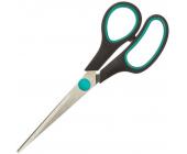 Ножницы из нерж. стали Attache 169 мм, пластиковые прорезиненные ручки, черный/<wbr>зеленый | OfficeDom.kz
