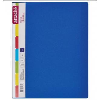 Папка файловая с 10 карманами, А4, KT-10/<wbr>07, синий, Attache - Officedom (1)